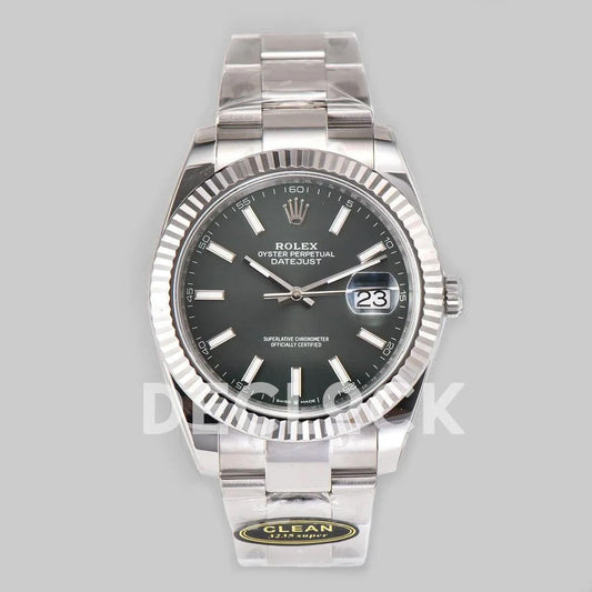 Replica Rolex Datejust 36/41 126334 Mint Green Dial Stick Markers on Oyster Bracelet |  Declock.