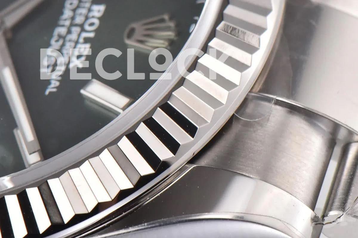 Replica Rolex Datejust 36/41 126334 Mint Green Dial Stick Markers on Oyster Bracelet |  Declock.
