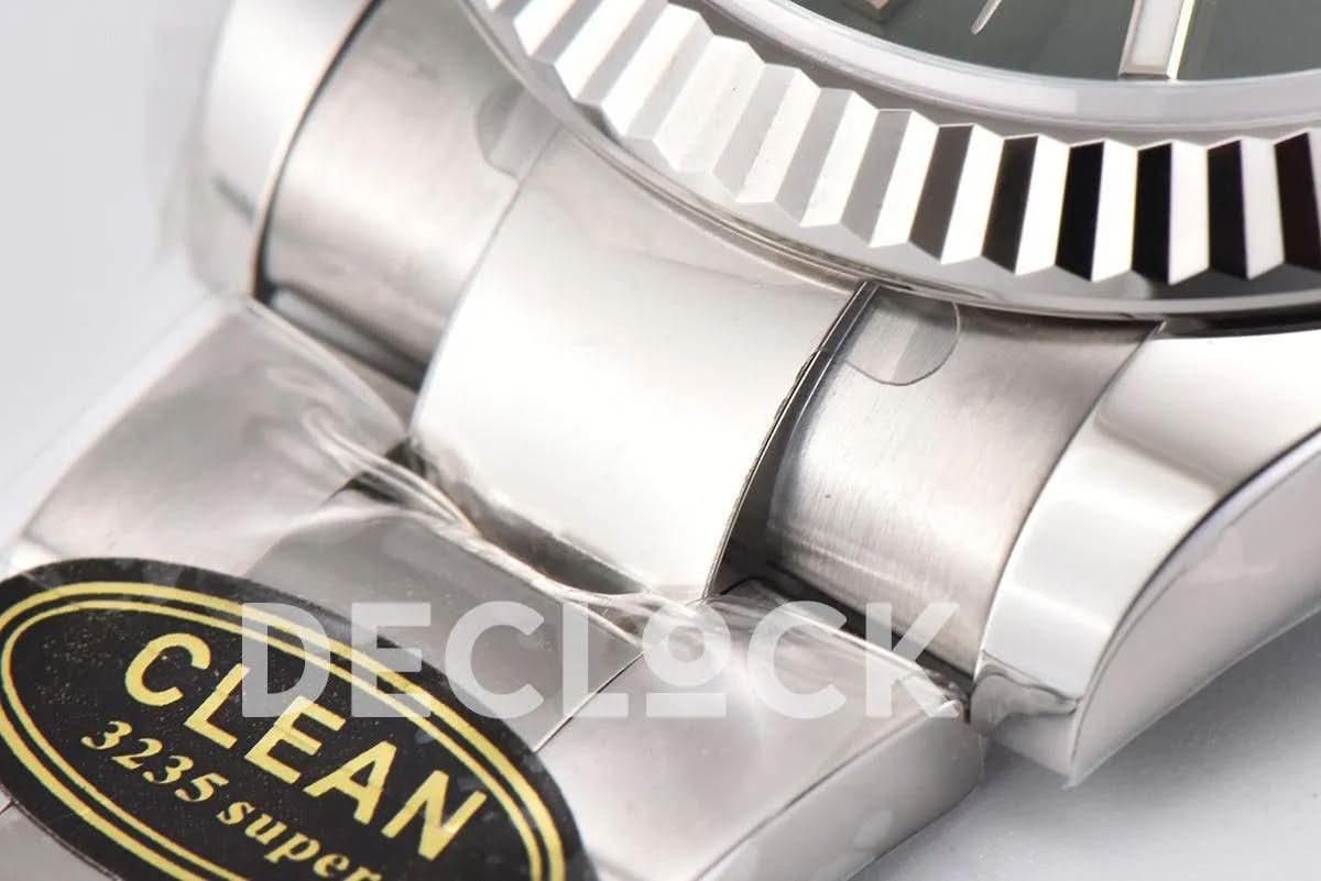 Replica Rolex Datejust 36/41 126334 Mint Green Dial Stick Markers on Oyster Bracelet |  Declock.