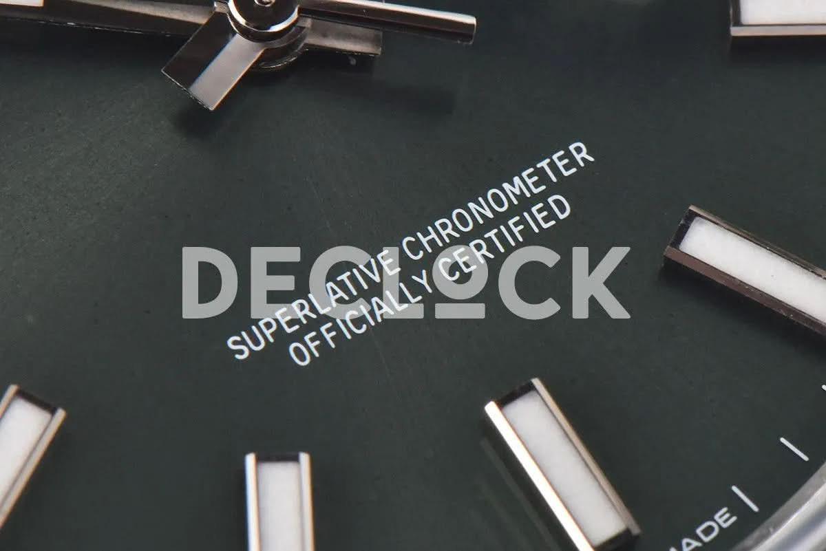 Replica Rolex Datejust 36/41 126334 Mint Green Dial Stick Markers on Oyster Bracelet |  Declock.