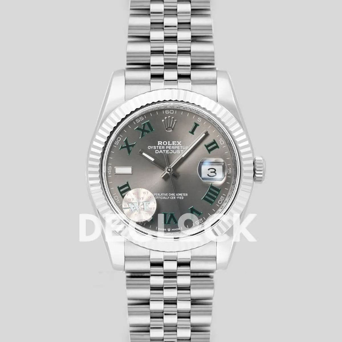 Replica Rolex Datejust 36/41 126334 Slate Dial Stick Markers on Jubilee Bracelet