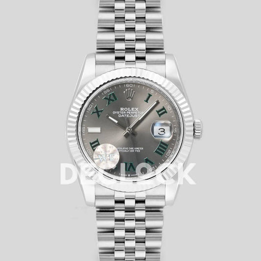 Replica Rolex Datejust 36/41 126334 Slate Dial Stick Markers on Jubilee Bracelet - Replica Watches