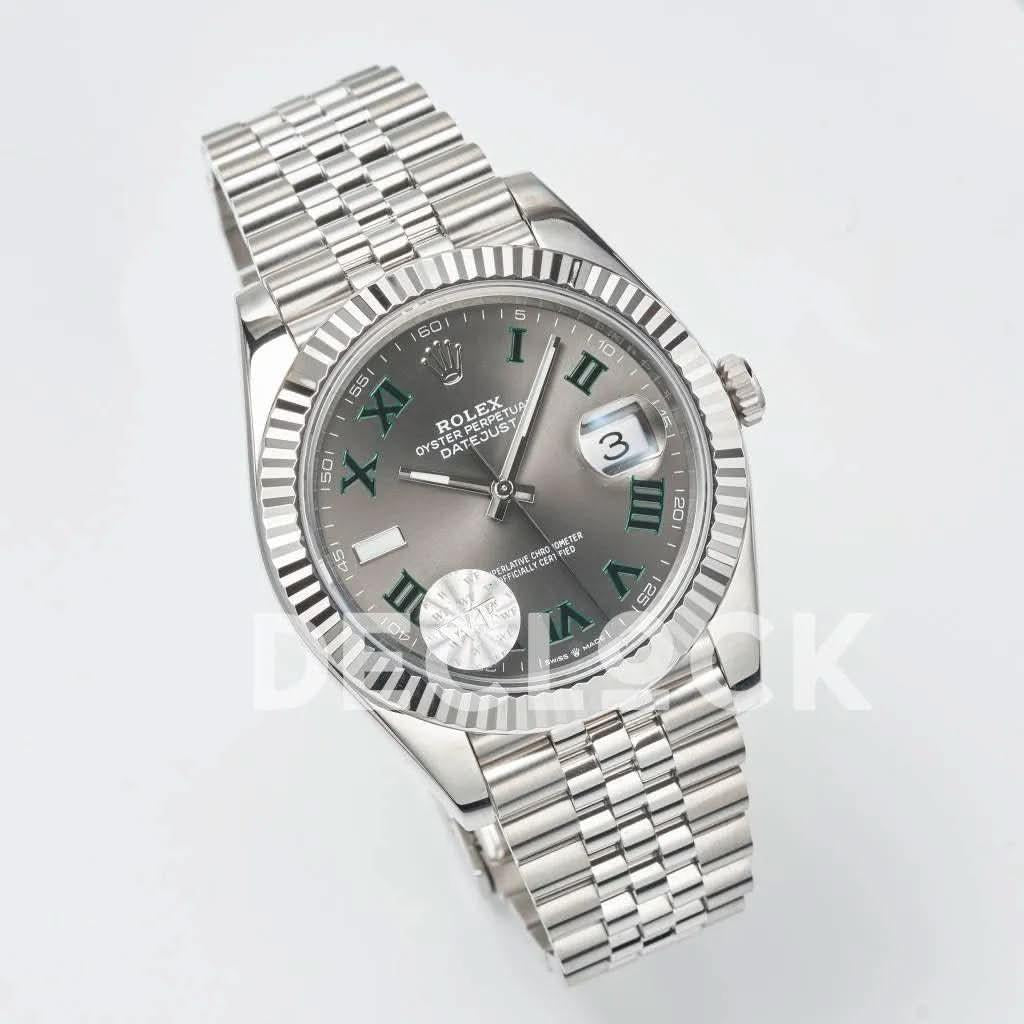 Replica Rolex Datejust 36/41 126334 Slate Dial Stick Markers on Jubilee Bracelet |  Declock.