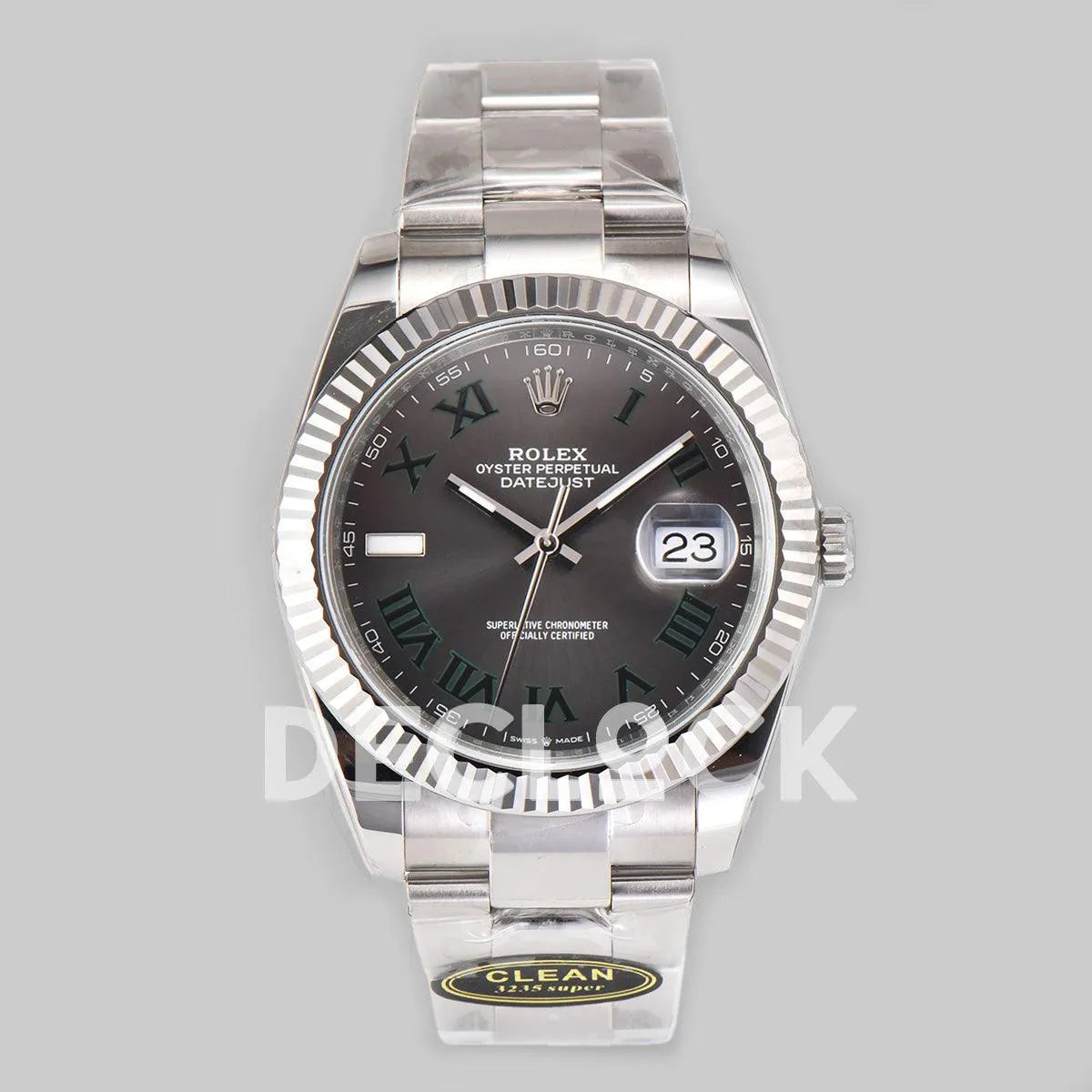 Replica Rolex Datejust 36/41 126334 Slate Dial Stick Markers on Oyster Bracelet