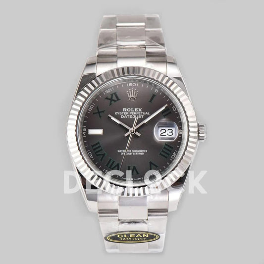 Replica Rolex Datejust 36/41 126334 Slate Dial Stick Markers on Oyster Bracelet |  Declock.