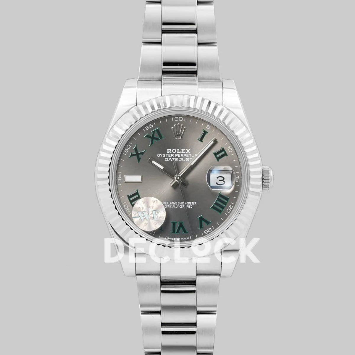 Replica Rolex Datejust 36/41 126334 Slate Dial Stick Markers on Oyster Bracelet