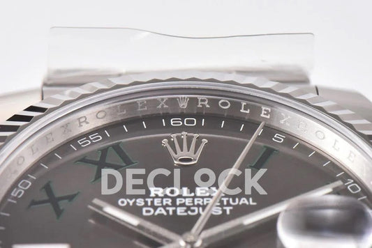 Replica Rolex Datejust 36/41 126334 Slate Dial Stick Markers on Oyster Bracelet | Declock.