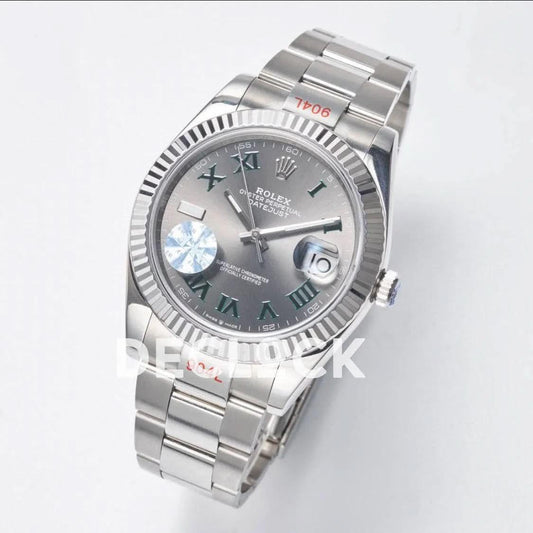 Replica Rolex Datejust 36/41 126334 Slate Dial Stick Markers on Oyster Bracelet |  Declock.