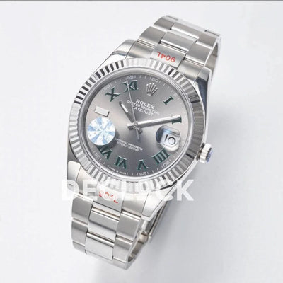 Replica Rolex Datejust 36/41 126334 Slate Dial Stick Markers on Oyster Bracelet