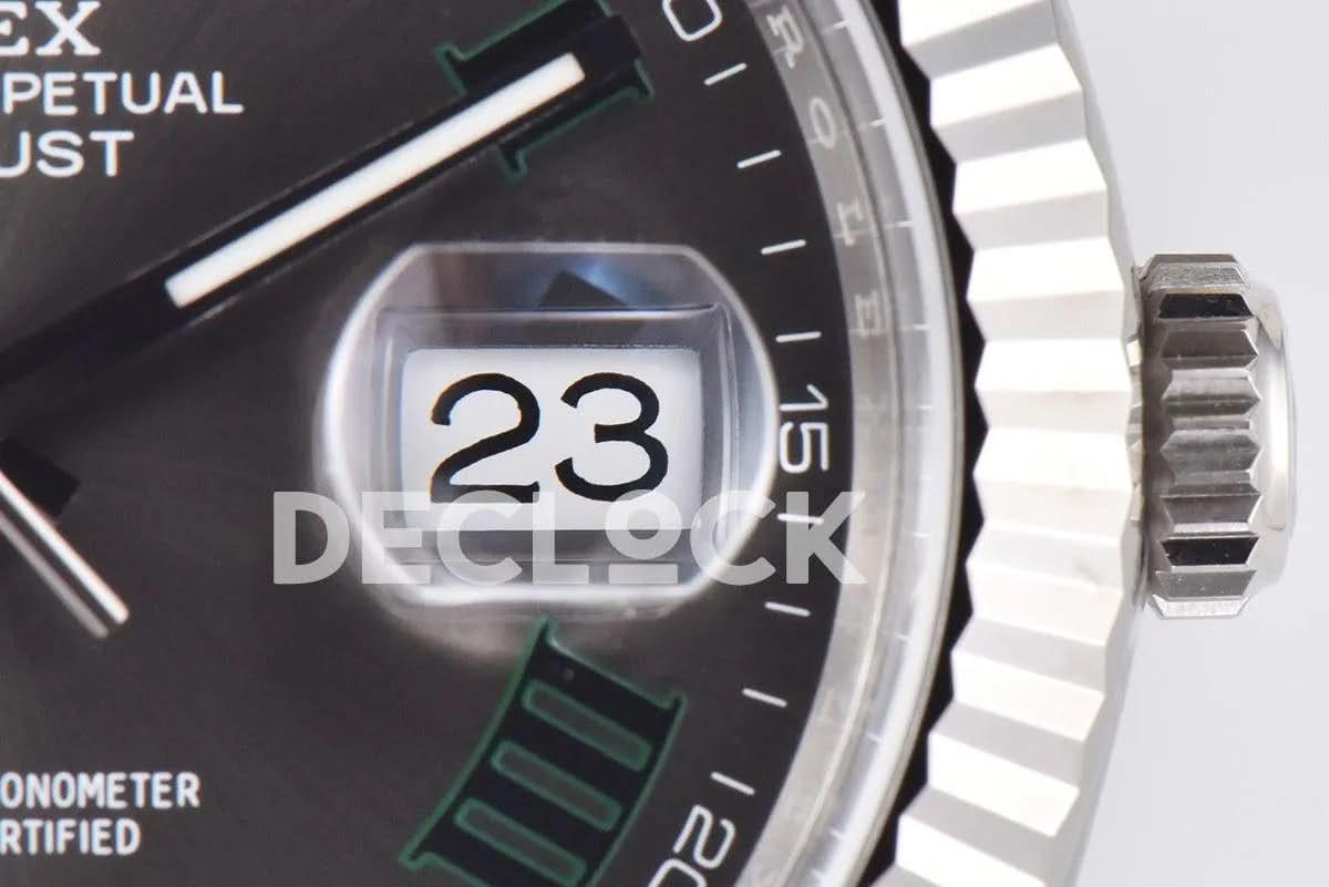 Replica Rolex Datejust 36/41 126334 Slate Dial Stick Markers on Oyster Bracelet |  Declock.