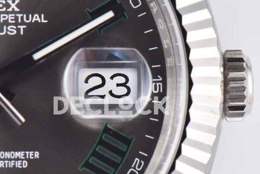 Replica Rolex Datejust 36/41 126334 Slate Dial Stick Markers on Oyster Bracelet | Declock.