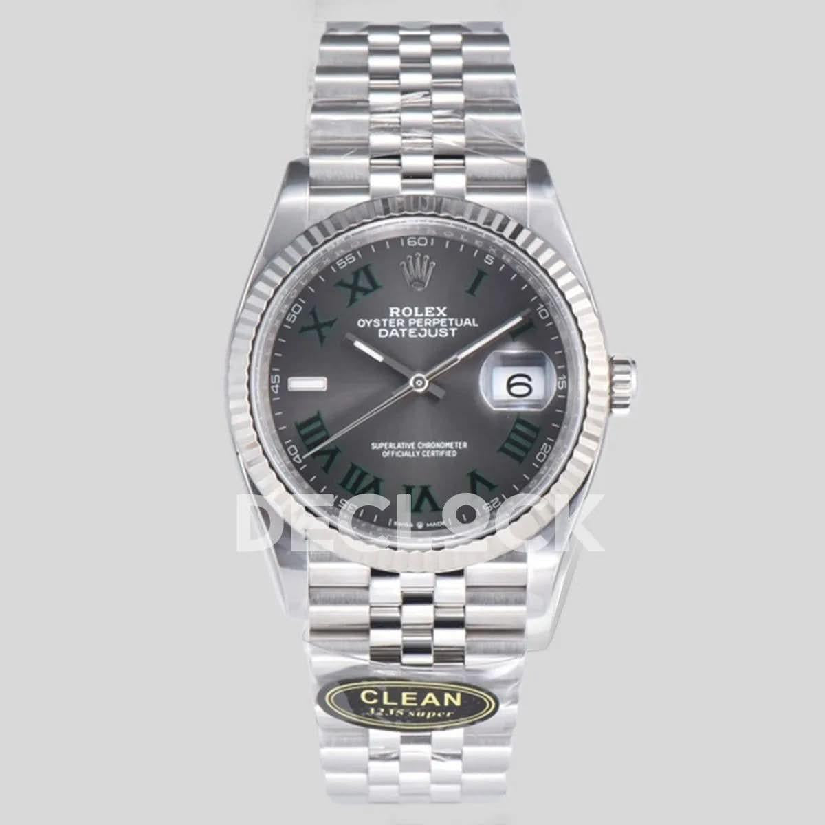 Replica Rolex Datejust 36/41 126334 Slate Grey Dial Stick on Jubilee Bracelet |  Declock.