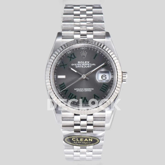 Replica Rolex Datejust 36/41 126334 Slate Grey Dial Stick on Jubilee Bracelet |  Declock.
