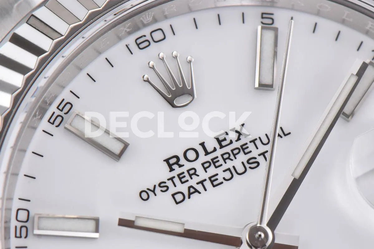 Replica Rolex Datejust 36/41 126334 White Dial Stick Markers on Oyster Bracelet - Replica Watches