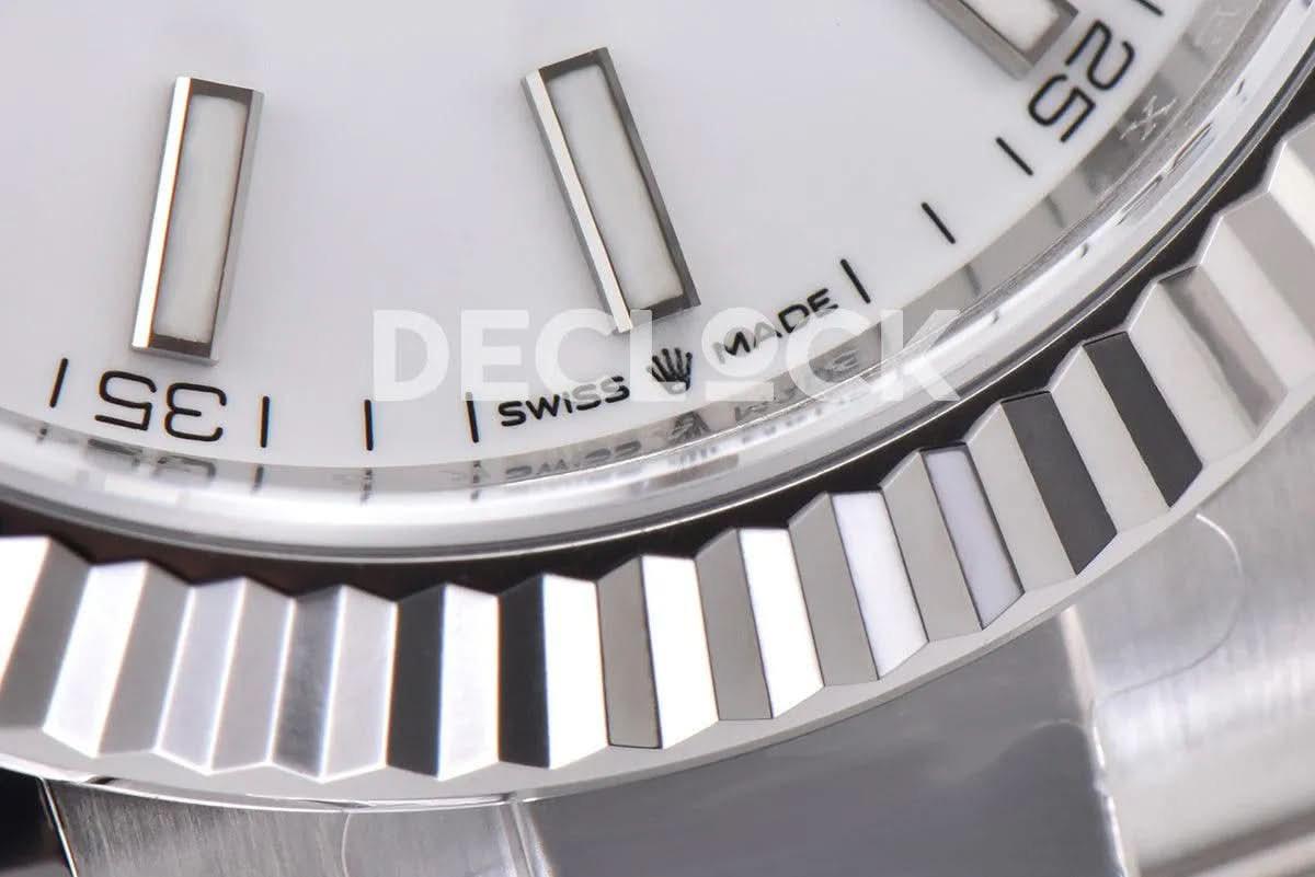 Replica Rolex Datejust 36/41 126334 White Dial Stick Markers on Oyster Bracelet |  Declock.