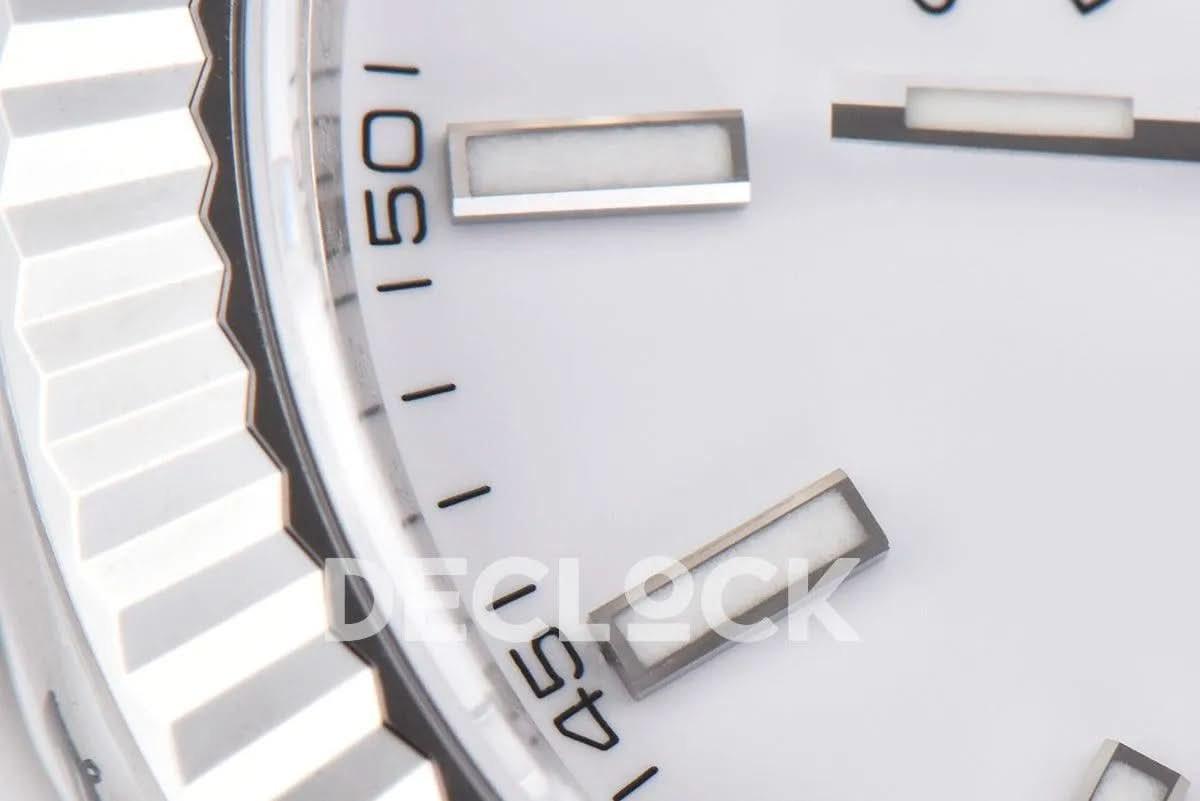 Replica Rolex Datejust 36/41 126334 White Dial Stick Markers on Oyster Bracelet |  Declock.