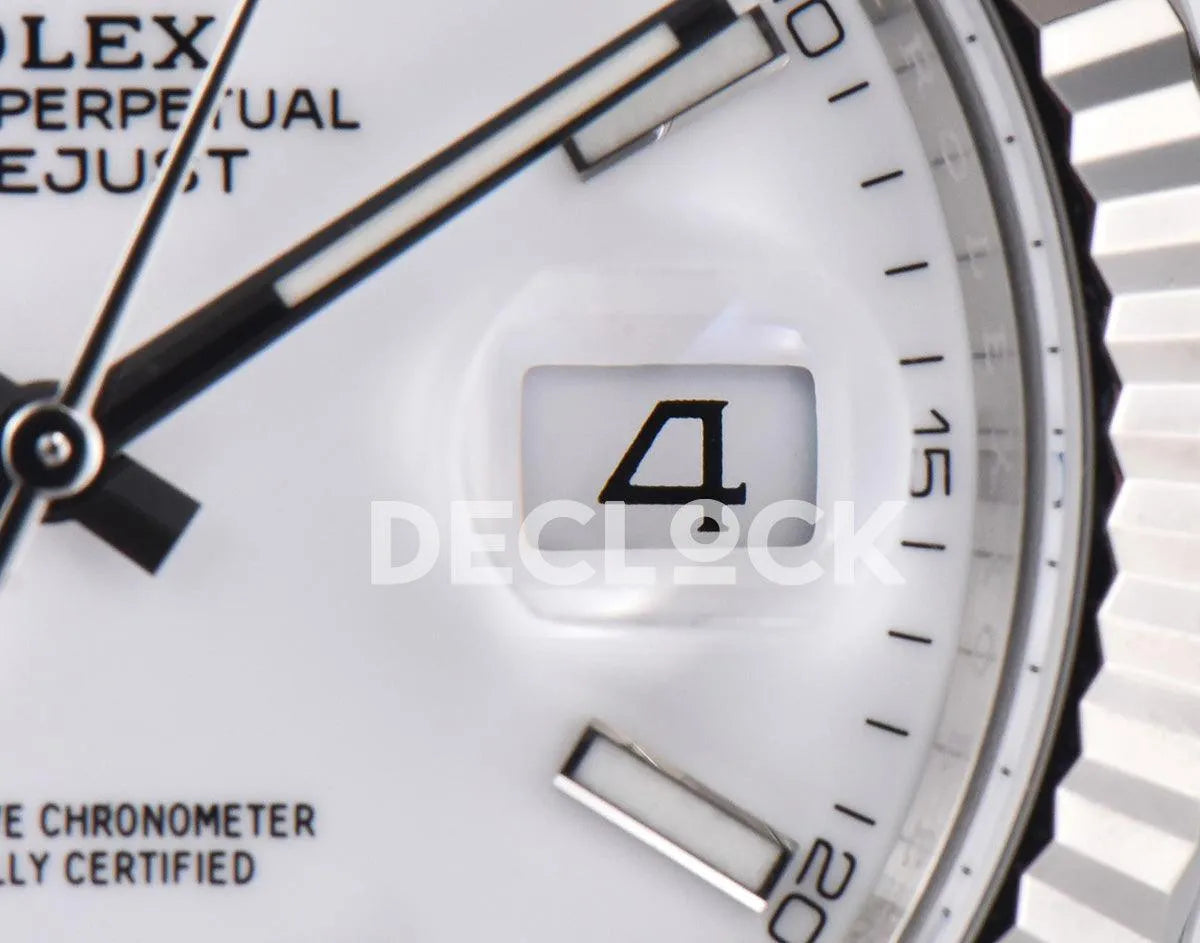 Replica Rolex Datejust 36/41 126334 White Dial Stick Markers on Oyster Bracelet - Replica Watches