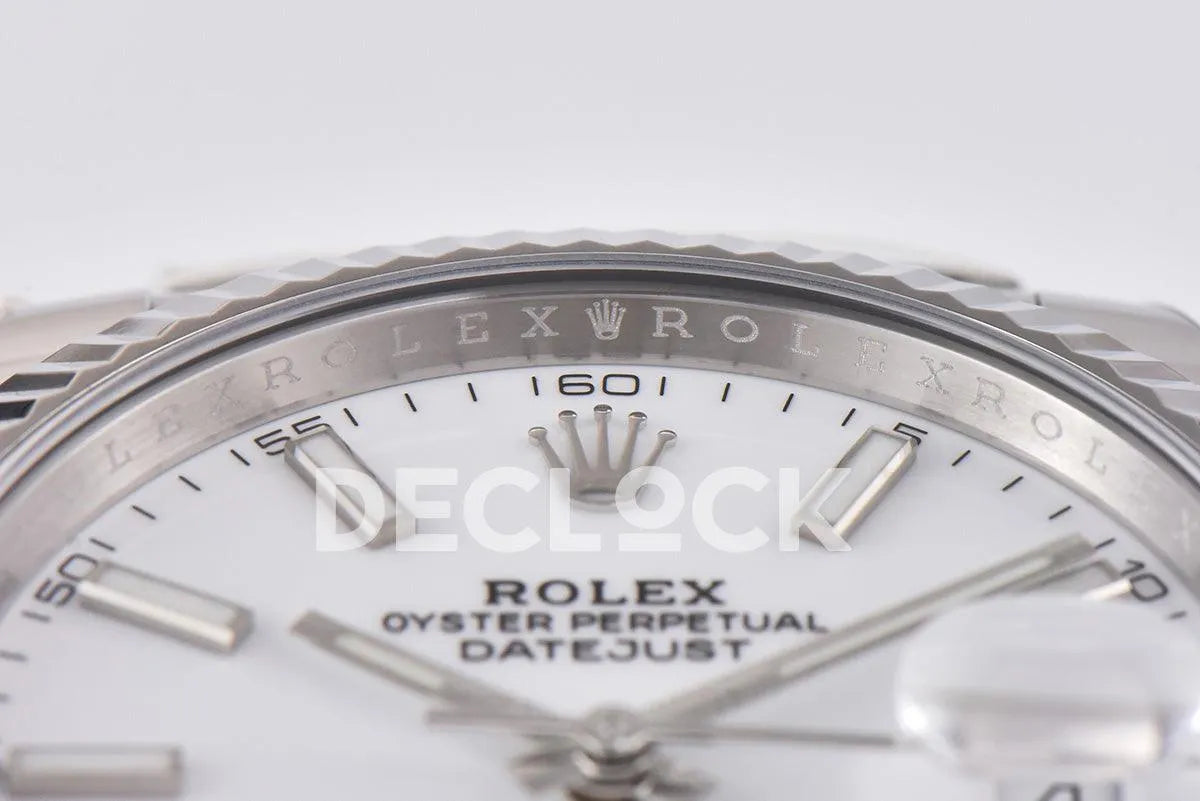 Replica Rolex Datejust 36/41 126334 White Dial Stick Markers on Oyster Bracelet - Replica Watches