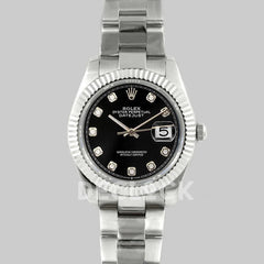 Replica Rolex Datejust II 36 116300 Black Dial Diamond Markers