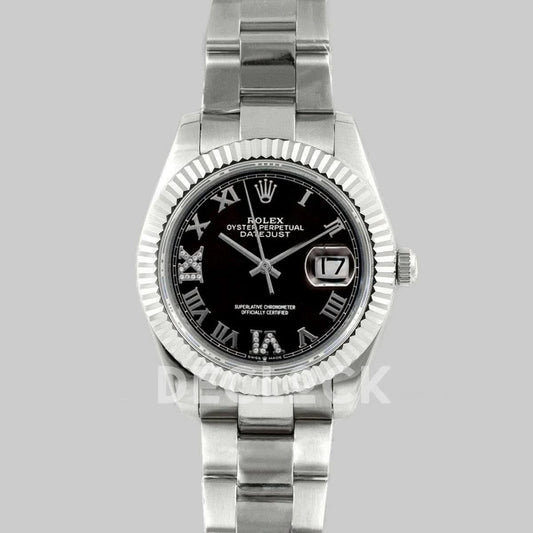 Replica Rolex Datejust II 36 116300 Black Dial Roman/Diamond Markers | Declock.