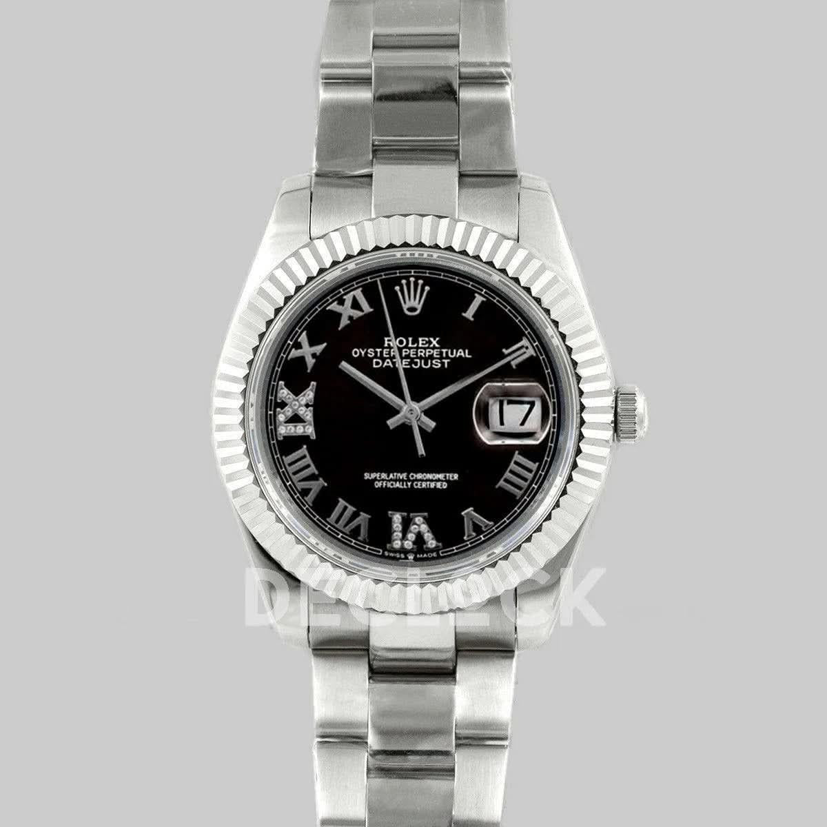 Replica Rolex Datejust II 36 116300 Black Dial Roman/Diamond Markers |  Declock.