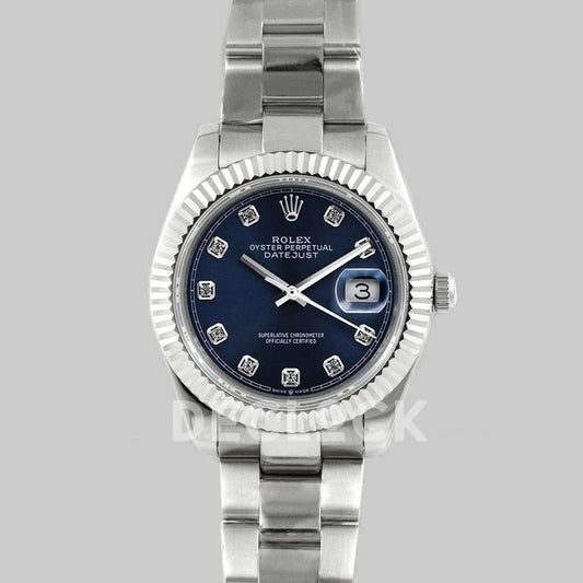 Replica Rolex Datejust II 36 116300 Blue Dial Diamond Markers | Declock.