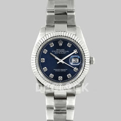 Replica Rolex Datejust II 36 116300 Blue Dial Diamond Markers