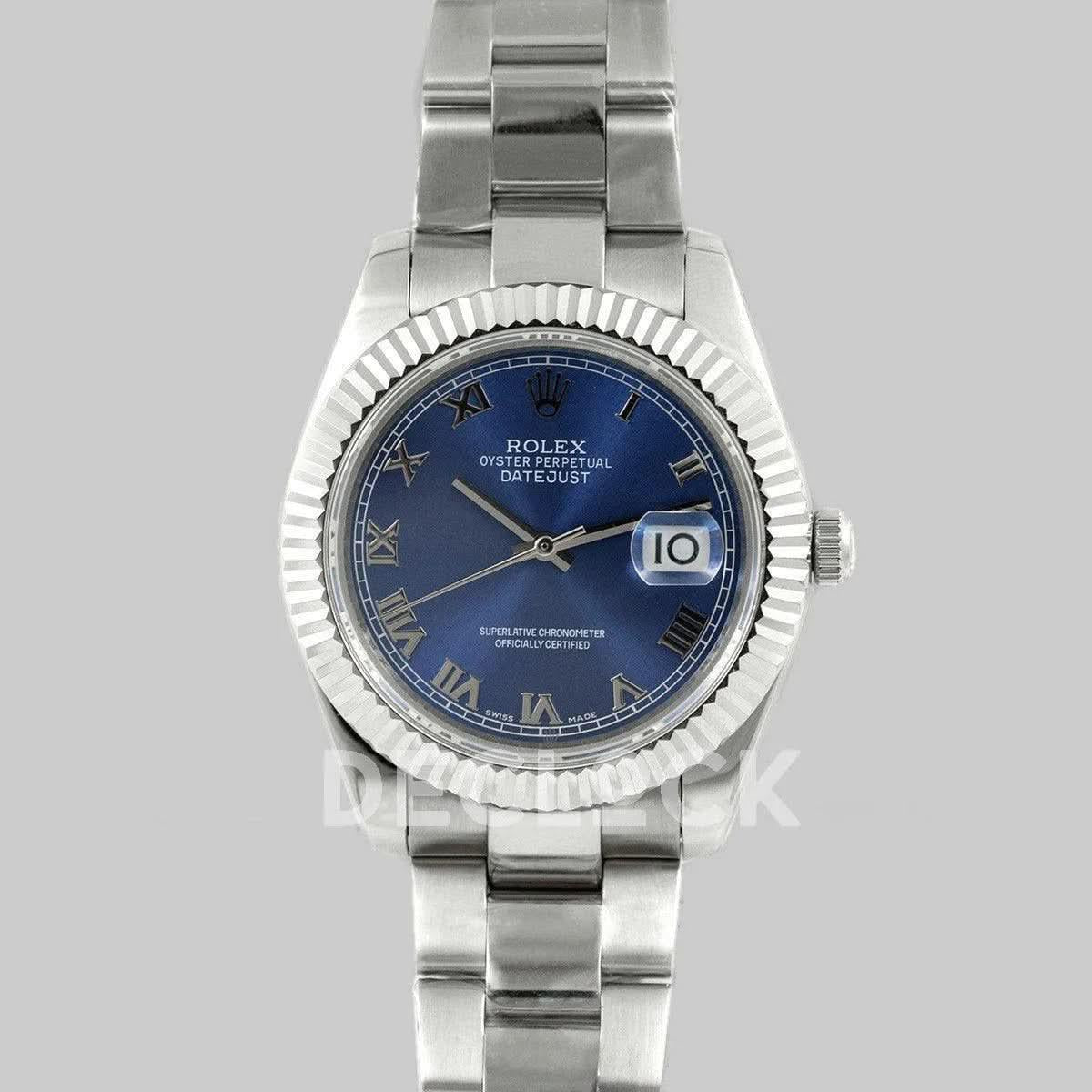 Replica Rolex Datejust II 36 116300 Blue Dial Roman Numerals |  Declock.