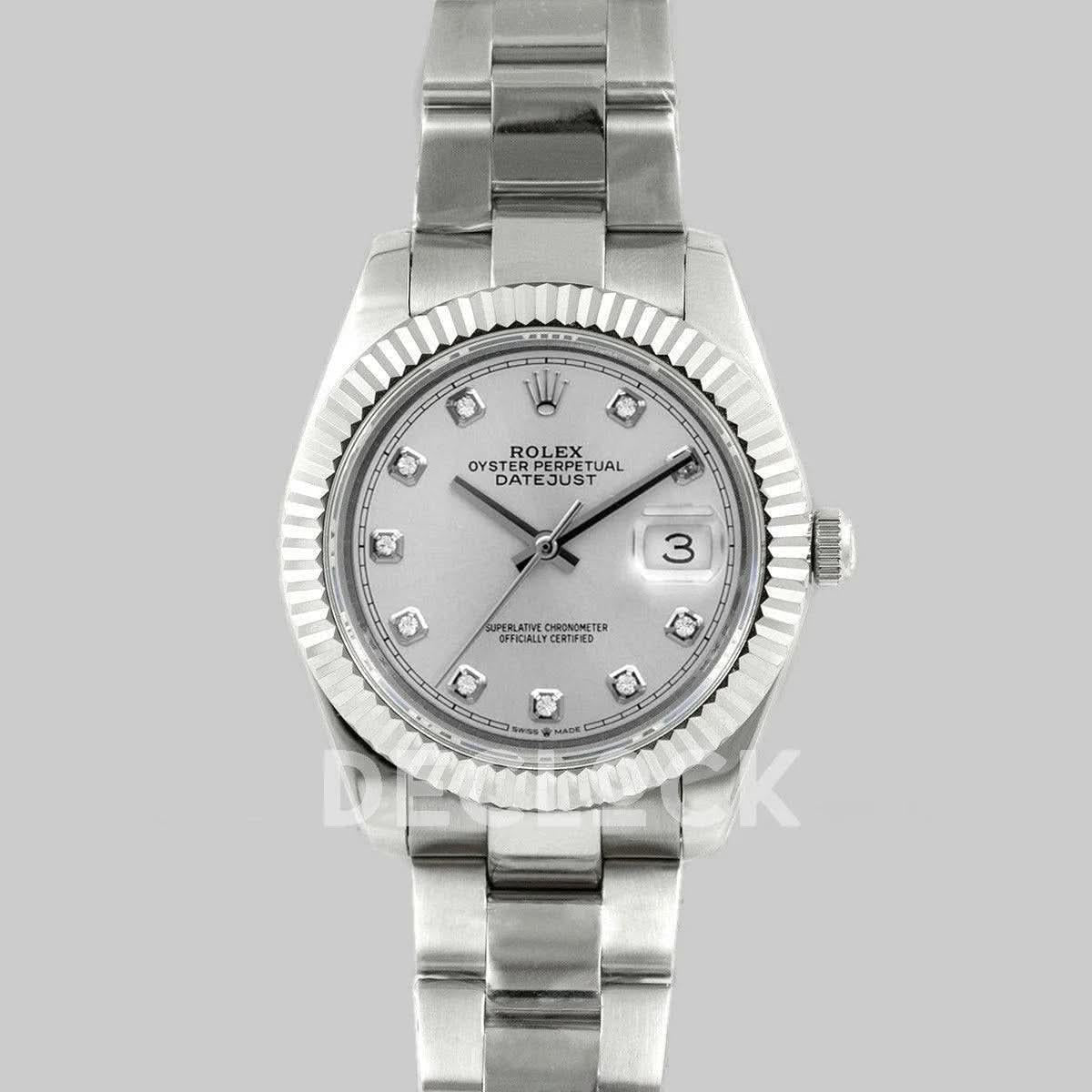 Replica Rolex Datejust II 36 116300 Silver Dial Diamond Markers |  Declock.