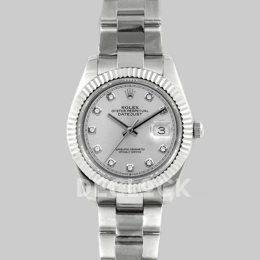 Replica Rolex Datejust II 36 116300 Silver Dial Diamond Markers |  Declock.
