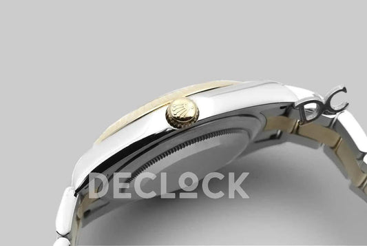 Replica Rolex Datejust II 36/41 111497 Silver Dial in Gold/Steel with Roman Markers with Oyster Bezel | Declock.
