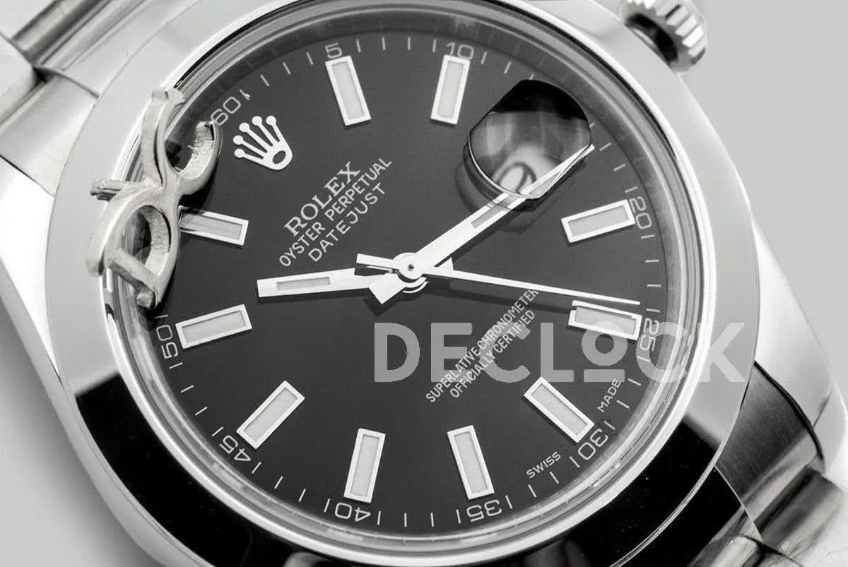 Replica Rolex Datejust II 41 116300 Black Dial Stick Markers with Oyster Bezel |  Declock.