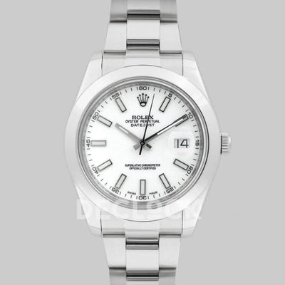 Replica Rolex Datejust II 41 116300 White Dial Stick Markers with Oyster Bezel