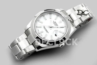 Replica Rolex Datejust II 41 116300 White Dial Stick Markers with Oyster Bezel