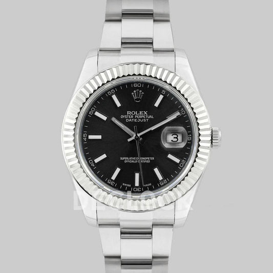 Replica Rolex Datejust II 41 126334 Black Dial Stick Markers | Declock.