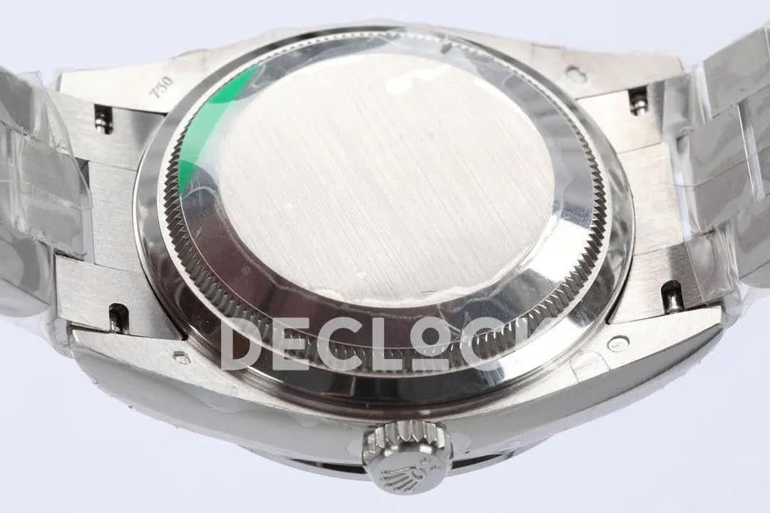 Replica Rolex Day-Date 36 128349RBR MOP Dial with Diamond Bezel in White Gold |  Declock.
