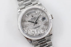 Replica Rolex Day-Date 36/40 228239 Meteorite Dial with Diamond Markers in White Gold