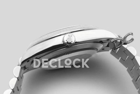 Replica Rolex Day-Date 36/40 Onyx Black Dial in White Gold |  Declock.