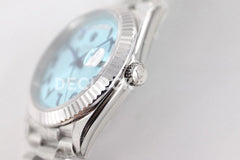 Replica Rolex Day-Date 40 228206 Blue Dial in Platinum with Arabic Markers