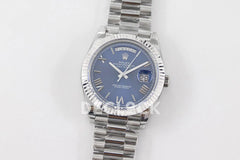 Replica Rolex Day-Date 40 228235 Blue Dial in White Gold with Roman Markers