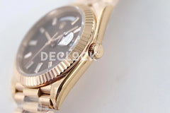 Replica Rolex Day-Date 40 228235 Chocolate Dial in Everose Gold