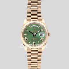 Replica Rolex Day-Date 40 228235 Green Dial in Everose Gold