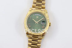 Replica Rolex Day-Date 40 228235 Green Dial in Yellow Gold