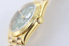 Replica Rolex Day-Date 40 228235 Green Dial in Yellow Gold