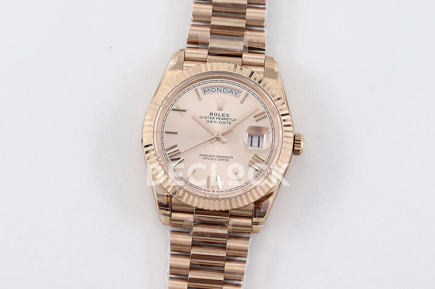 Replica Rolex Day-Date 40 228235 Rose Gold Dial in Rose Gold