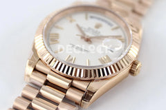 Replica Rolex Day-Date 40 228235 White Dial in Everose Gold