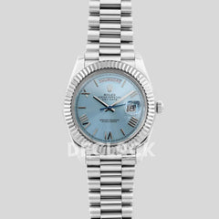 Replica Rolex Day-Date 40 228236 Blue Dial in Platinum