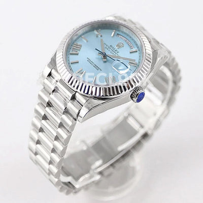 Replica Rolex Day-Date 40 228236 Blue Dial in Platinum