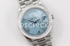 Replica Rolex Day-Date 40 228236 Blue Dial in Platinum