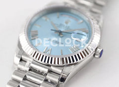 Replica Rolex Day-Date 40 228236 Blue Dial in Platinum